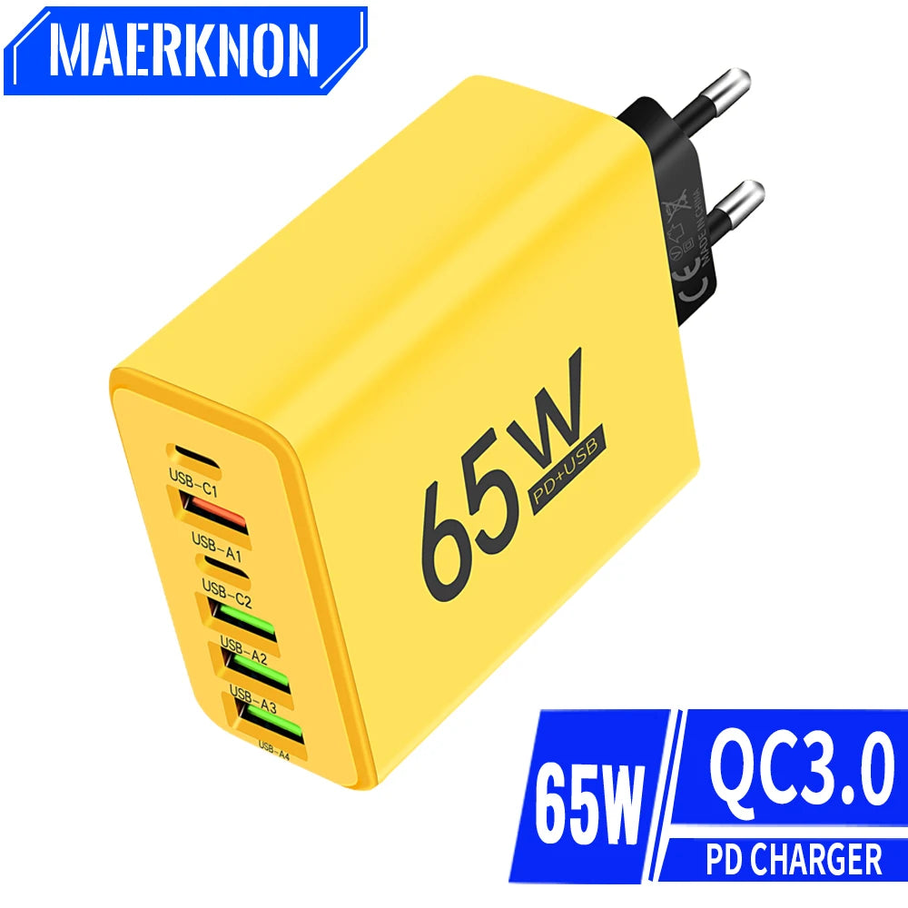 Cabezal de 65W con 4 conexiones USB