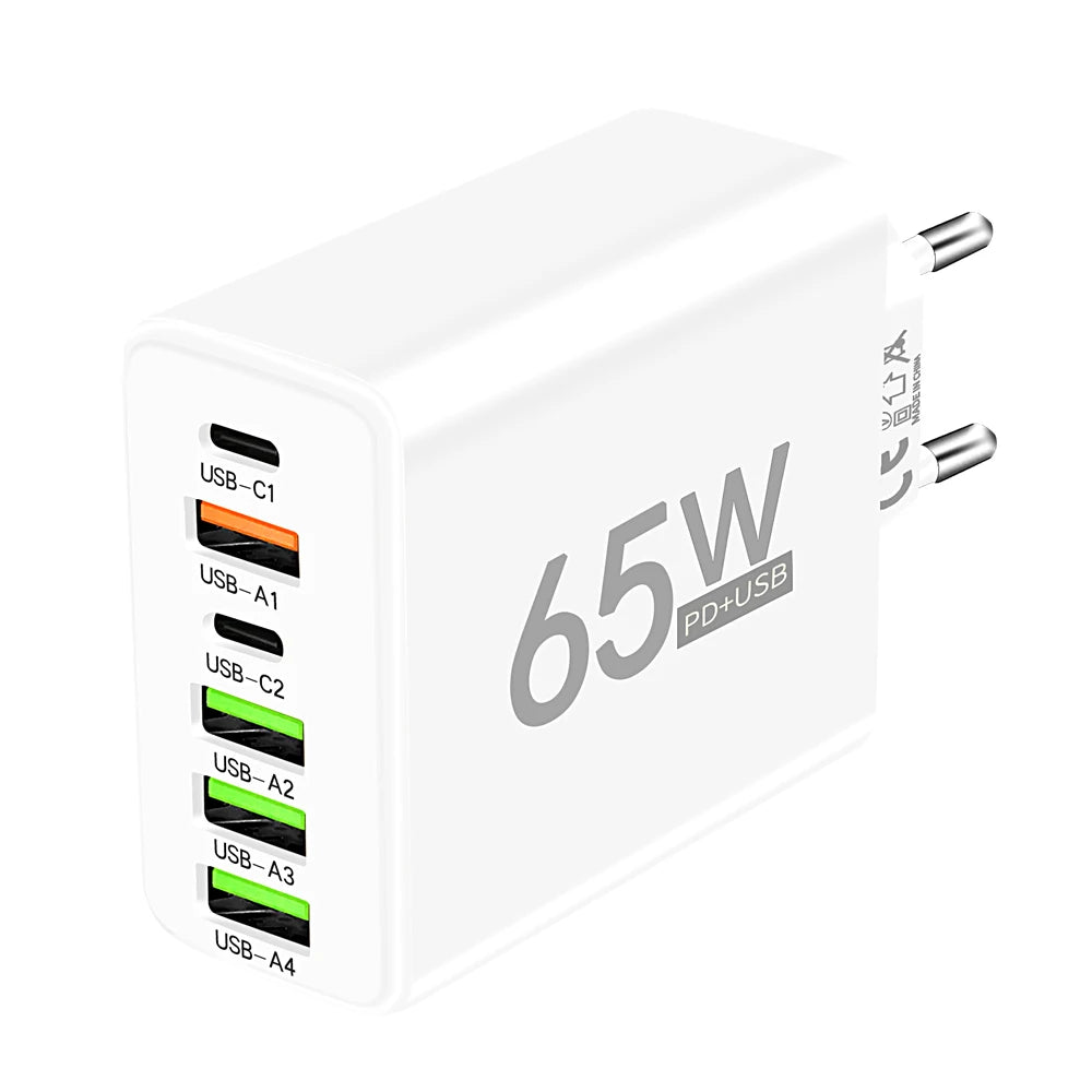 Cabezal de 65W con 4 conexiones USB