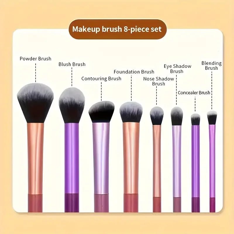 Set de 8 brochas con distintos tamaños - ayc shop